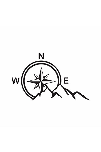 Reysa Tasarım ستيكر جبل وبوصلة 25x20 سم أزرق