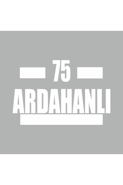 Reysa Tasarım 75 Car Sticker with Ardahan 16x9 Cm White