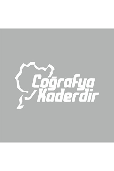 Reysa Tasarım ملصق سيارة جغرافي هو مصير 16x9 سم رمادي