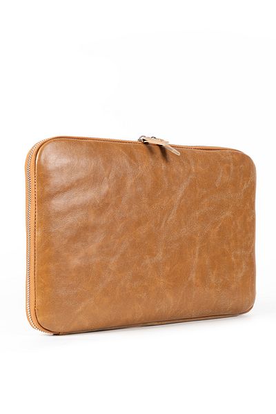 deridense Θήκη φορητού υπολογιστή Macbook Air Pro 13 & 13,3 ιντσών Vegan Leather Crazy Tan