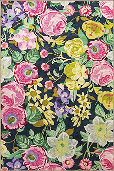 Rugs Modern Halı Covor decorativ modern cu model mixt de flori și trandafiri ...