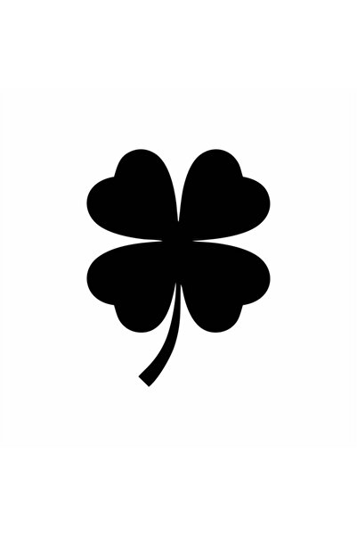 Reysa Tasarım Dört Yaprak Yonca Araba Sticker 12x16 Cm Mavi