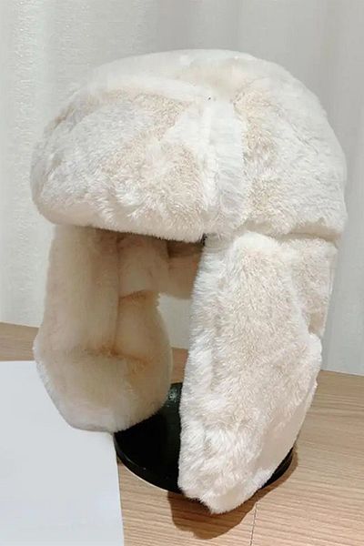 BAHELS Λούτρινο καπέλο Beanie με κλιπ αυτιών