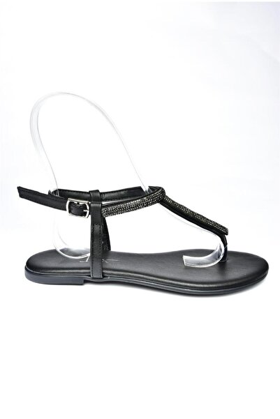 Fox Shoes Sandały z klapkami w kolorze czarnym, kamienne, szczegółowe M272025009