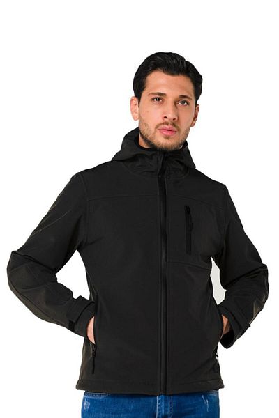 Şensel Παλτό Softshell, Μαύρο -91e2550- Υδατοαπωθητικό, Αντιανεμικό