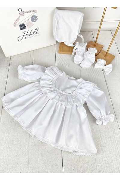 Hobidik Baby Girl Snow White Frilly Dress Set