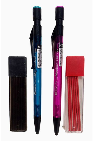 sevgi kırtasiye 2.0 Mm Thick Tip Versatil Pencil 2.0 Mm Thick Tip Versatil Red Pencil And 2 Piece Tip Set