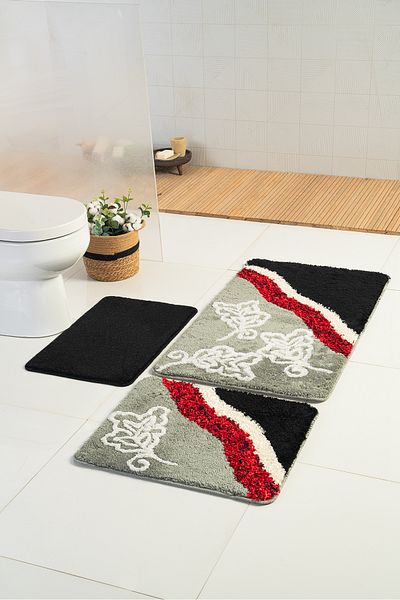 VONALDI HOME Ilgın Black - Set de toaletă din 3 piese pentru masă Bordeaux