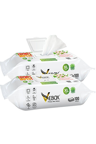 VEBOX Easy Wet Wipes Yüzey Temizleme Havlusu 5x100 (500 Yaprak)