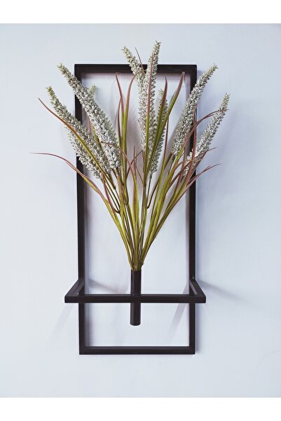 DDTREND Dekoratif Metal Saksıda Yapay Çiçek Darı Aranjman Duvar Saksısı DDS-M203