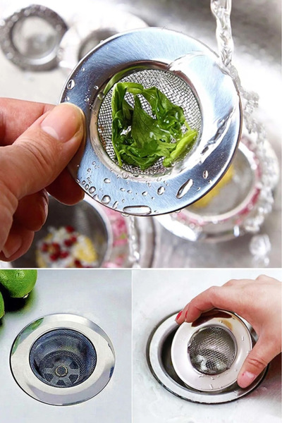 Hilamingo Home مصفاة حوض ستانلس ستيل 2 قطعة معدن