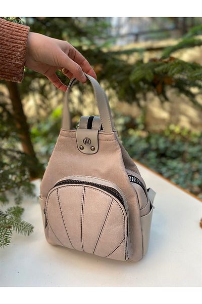 HNB Bag Women's Backpack Model Mv059 Light Gray