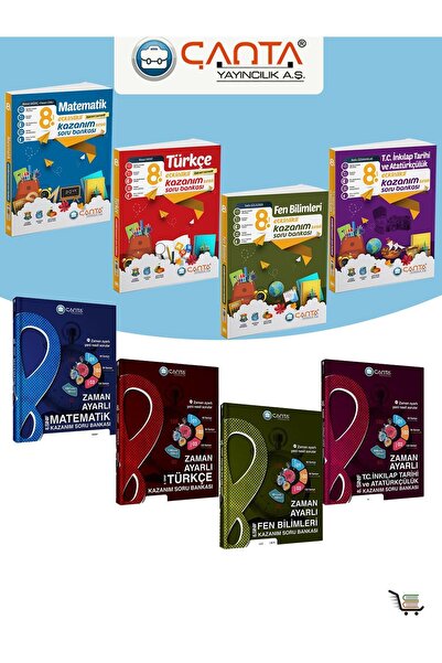 Çanta Yayınları 8.Sınıf 4 Branş Etkinlikli ve Zaman Ayarlı Kazanımlı Soru Ban...