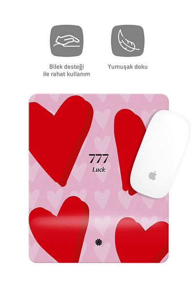 Mincanas 777 Luck Luck Themed Rectangular Mouse Pad with Wrist Support