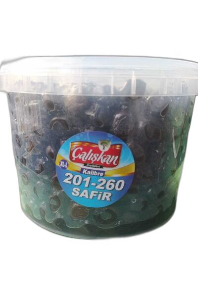 Doğal Salamura Yağlı Siyah Zeytin 201-260 (XL-L) 2000 gr (2 KG)