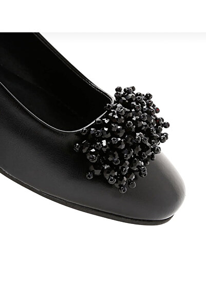 İsmet metal aksesuar Shoes Black Beaded Bow Accessory (1 PAIR) - Metal Accessory