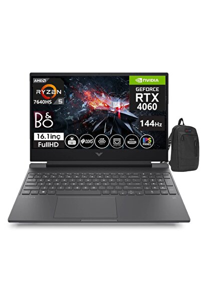 HP Victus Laptop 16-S0035NT R 5-7640HS 32GB 1TBSSD RTX4060 16.1" 144Hz IPS Fhd W11P 7Z5Z2EA23+ZETTAÇNT