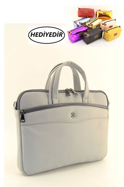 HNB (EL ÇANTASI HEDİYE) Gri Macbook Air Pro Uyumlu 13 & 13.3 Inç Evrak Laptop...