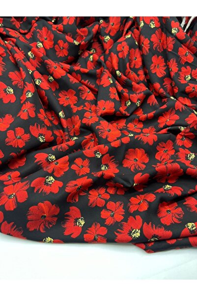 Kumaş Sevdası Desenli Viskon Kumaş Eni 150 Cm