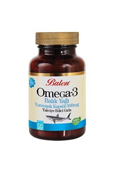 Balen Omega 3 Omega3 Omega-3 Balık Yağı Fish Oil 100kapsül X650m