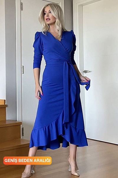 zks grup tekstil Saks Belted Midi Dress with Valon