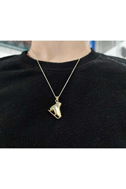 PınPın's Packs Buz Pateni Altın Kaplama Gümüş Kolye (B&S JEWELLERY)