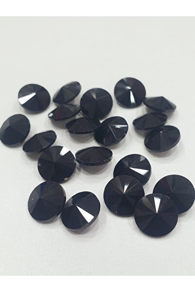 CRYSTALSHOP 12 мм кръгъл коничен камък - черен (50 г. сл. Хр.)