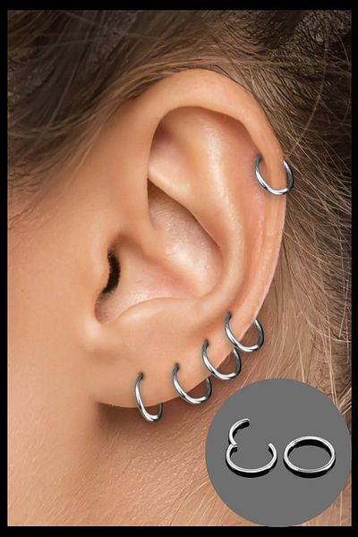 Liva Surgical Steel Ring Helix, cartilage,septum Piercing