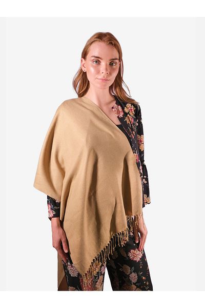 LOVE RAİN FASHİON Salsa Pashmina Shawl Plain Brown