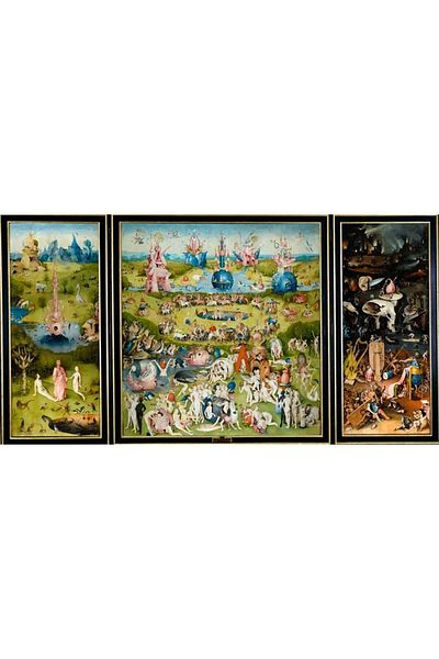 MARCEL SANAT Hieronymus Bosch (1450-1516) - Garden of Earthly Delights Painting with Diamond Mosaic 109X58Cm