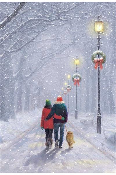 MARCEL SANAT 38x58cm Silent Diamond Mosaic Walking Painting on Christmas