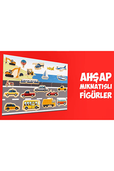 Rossie Calimera Toys Wooden Magnet Travel Book Vehicles Vehicles Game