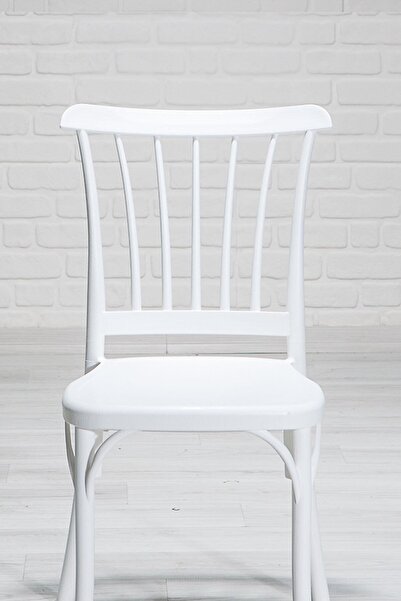 SANDALİE Home Violet 2 Adet Mutfak Balkon Bahçe Sandalye Beyaz