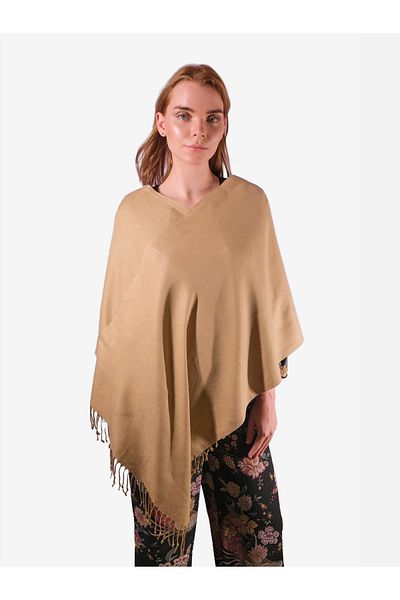 LOVE RAİN FASHİON Salsa Pashmina Shawl Plain Brown