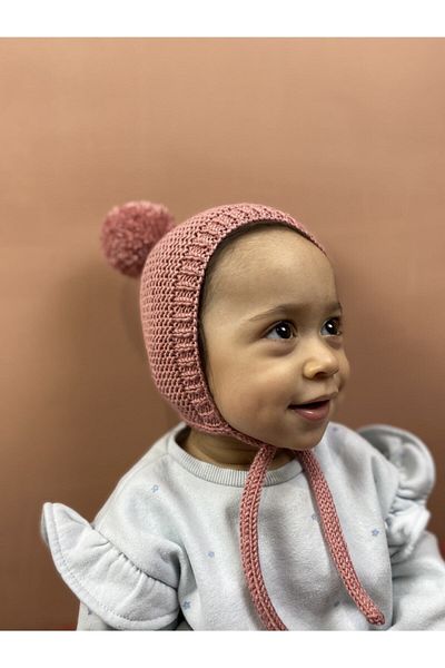 DERY BABY Unisex Pompom Baby Knitted Bonnet Beanie
