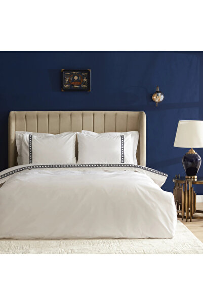 Karaca Nautica Home Rattan Navy Percale %100 Pamuk Çift Kişilik Nevresim Takımı