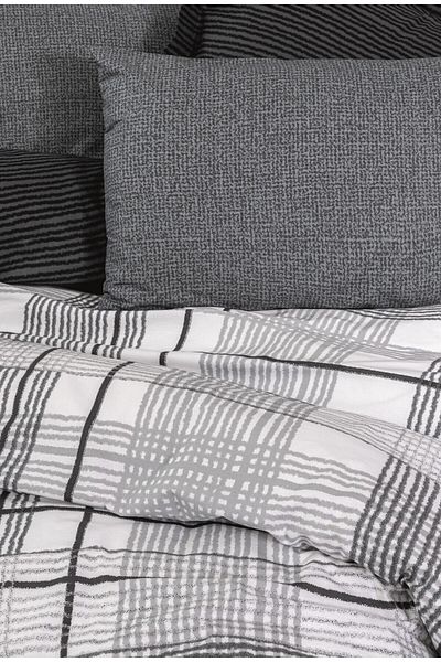 Cotton Box Modern Single Duvet Cover Set Will Anthracite