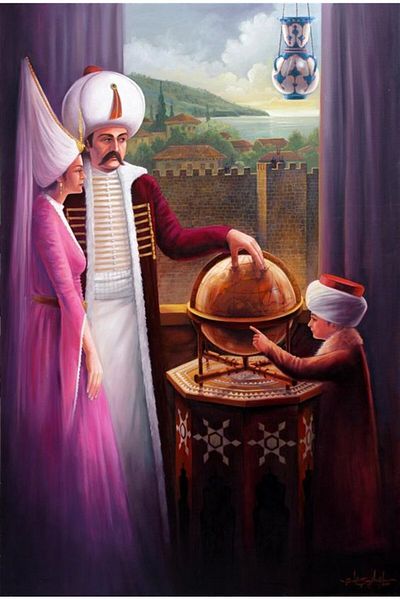 Marcel Kristal Tablo Yavuz Sultan Selim Marcel Art Diamond Mosaic Painting 46X69Cm