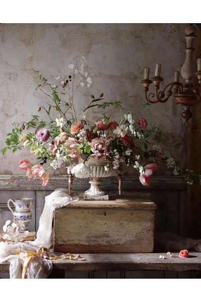 MARCEL SANAT Flowers in Ancient Room Marcel Art Diamond Mosaic Painting 43X53Cm