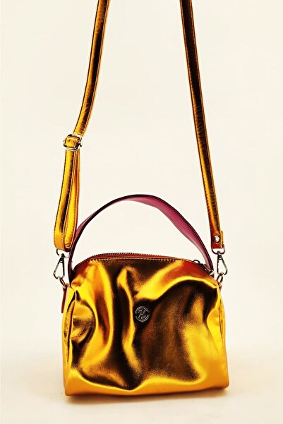 HNB Women's Orange Casual Medium Size Crossbody Messenger Bag