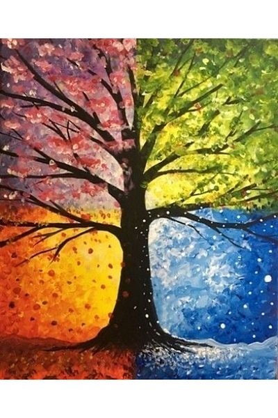 MARCEL SANAT Four Seasons Tree Diamond Mosaic Painting (46X56)