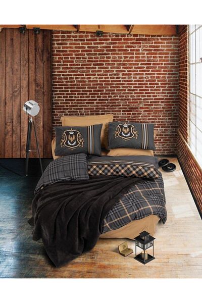 Cotton Box Σετ Παπλωματοθήκη με Διπλή Κουβέρτα Titus Beige