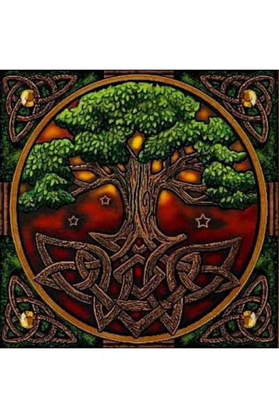 Marcel Kristal Tablo Tree of Life Marcel Art Diamond Mosaic Painting 51X51Cm