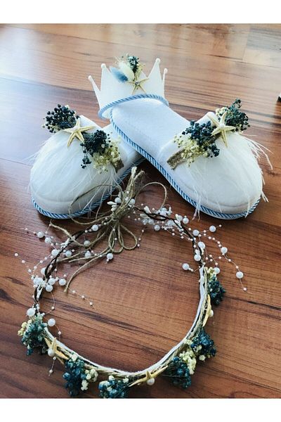 Hüner aksesuar Mother's Slippers Crown with Starfish Bud and Baby Boy Prince Crown