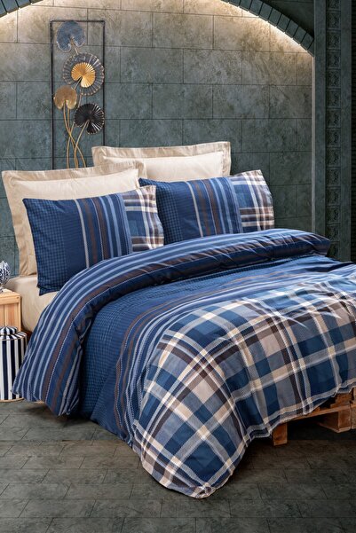 Cotton Box Masculine Double Duvet Cover Set Denver Beige