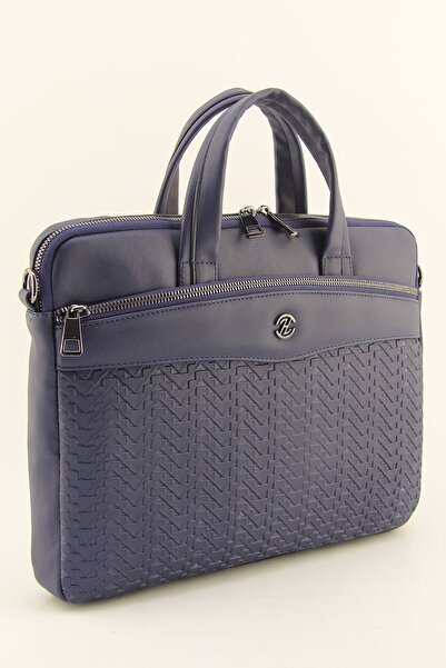 HNB Unisex Lacivert Macbook Air Pro Uyumlu 13 & 13.3 Inç Evrak Laptop Çantası