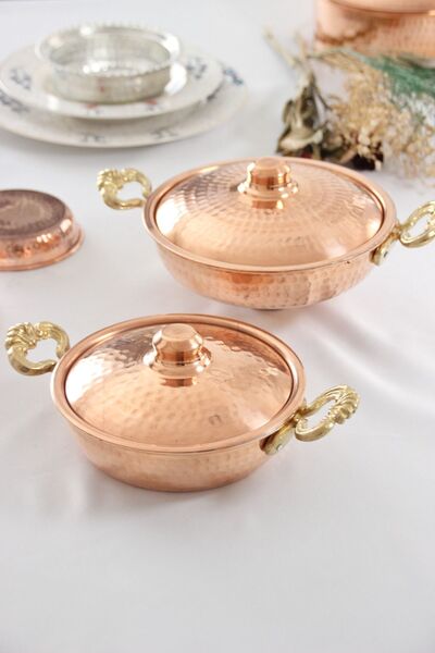 GÜR BAKIR Copper Pot Pan Cover Copper Cover 20 cm