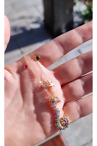 MorMajor Silver İTHAL DENİZATI RENKLİ GÜMÜŞ KOLYE