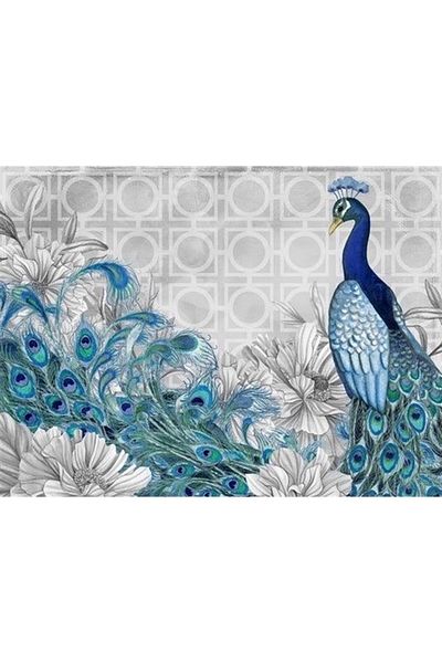 MARCEL SANAT 70x50 Cm Blue Peacock Diamond Mosaic Painting