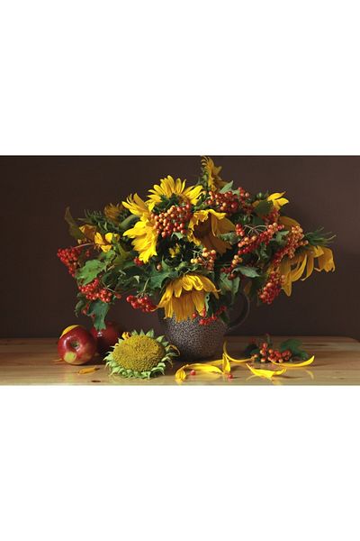 Marcel Kristal Tablo Sunflowers and Fruits Marcel Art Diamond Mosaic Painting 79X51Cm
